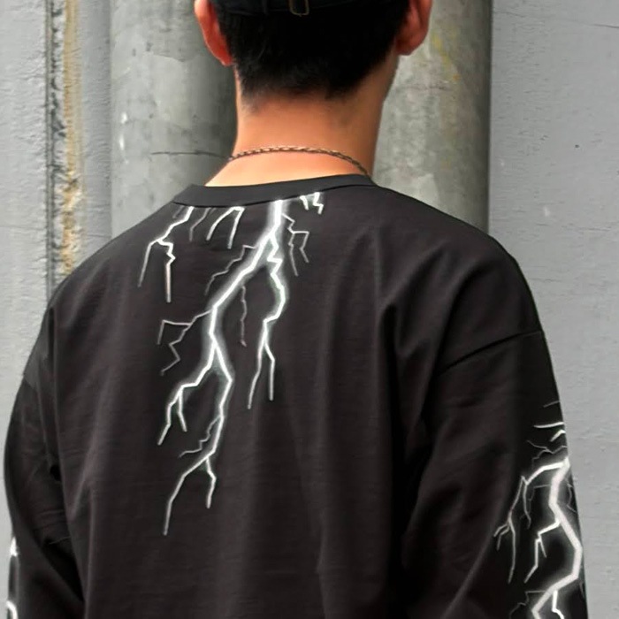 VIN&AGE ������������� TYPE VT16 LIGHTNING LONG SLEEVE-T ����T �֥�å� Ĺµ ��� �ץ��� �����󥢥�ɥ����� �Х����� ���ᥫ�� �ϡ��졼 �饤�ȥ˥󥰡ʥե�å���˥ץ���