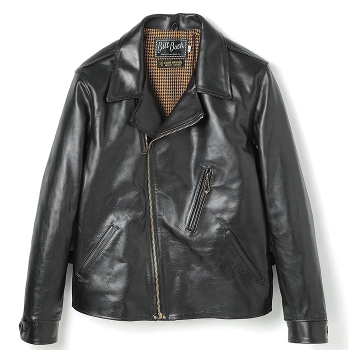 ATTRACTIONS / ���ȥ饯����� BILTBUCK / �ӥ�ȥХå� Lot.379 Horsehide Double Flats Jacket ��� �ۡ����ϥ��� ���֥�֥쥹�� �쥶�����㥱�å� ���ݡ��ĥ��㥱�å� �ڥ֥�å����ϳס��ץ���� ������ �����ʸ��Բľ���