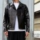 ATTRACTIONS / ���ȥ饯����� BILTBUCK / �ӥ�ȥХå� Lot.379 Horsehide Double Flats Jacket ��� �ۡ����ϥ��� ���֥�֥쥹�� �쥶�����㥱�å� ���ݡ��ĥ��㥱�å� �ڥ֥�å����ϳס��ץ���� ������ �����ʸ��Բľ���