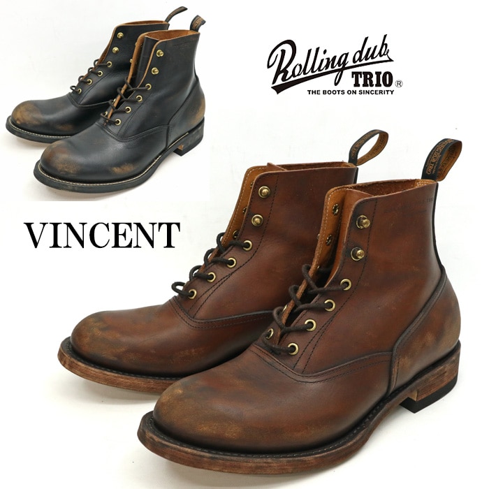 ROLLING DUB TRIO / ������󥰥��֥ȥꥪ VINCENT / �����󥻥�� �� Black(���) / Brown �� RDT-R03  ������ɥ쥶�� ����֡��� �Ⱪ�֡��� �ӥ󥻥�� ���ͭ�� �쥶�������� ������ơ����ù��� ��������Ź �� �����ʸ��Բľ���