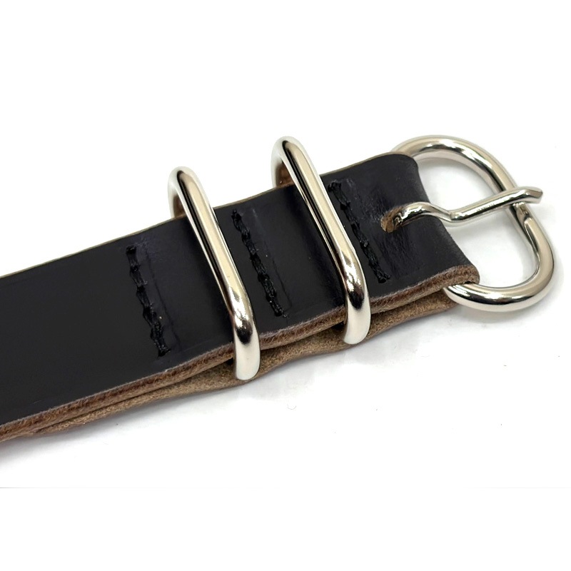 ���� NATO ���󥰥٥�� �ۡ������󥯥��२������ �֥�å� (���) 28mm NARROW BELT 14�ۡ��� �ʥ����٥�� �쥶�� ���� ��BLACK�������� AZZWELL ����������
