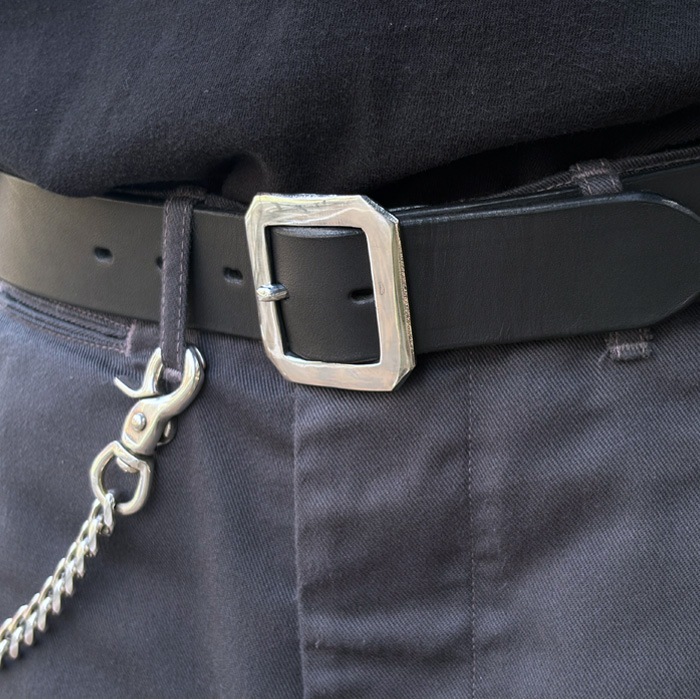 RAGGY CLOTHING ��RG-01�� Sand-Cast Garrison Belt �饮������������ ����ɥ��㥹����ˡ ����꥽�� �٥�� �٥󥺥쥶�� 40mm ���� ���ڥ쥶�� ���å� ���ᥫ�� ��� 20�� 30�� 40�� 50�� 60�� ��BLACK�� ������