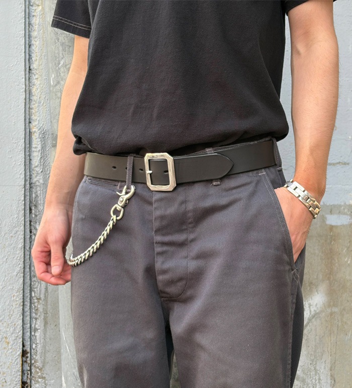 RAGGY CLOTHING ��RG-01�� Sand-Cast Garrison Belt �饮������������ ����ɥ��㥹����ˡ ����꥽�� �٥�� �٥󥺥쥶�� 40mm ���� ���ڥ쥶�� ���å� ���ᥫ�� ��� 20�� 30�� 40�� 50�� 60�� ��BLACK�� ������