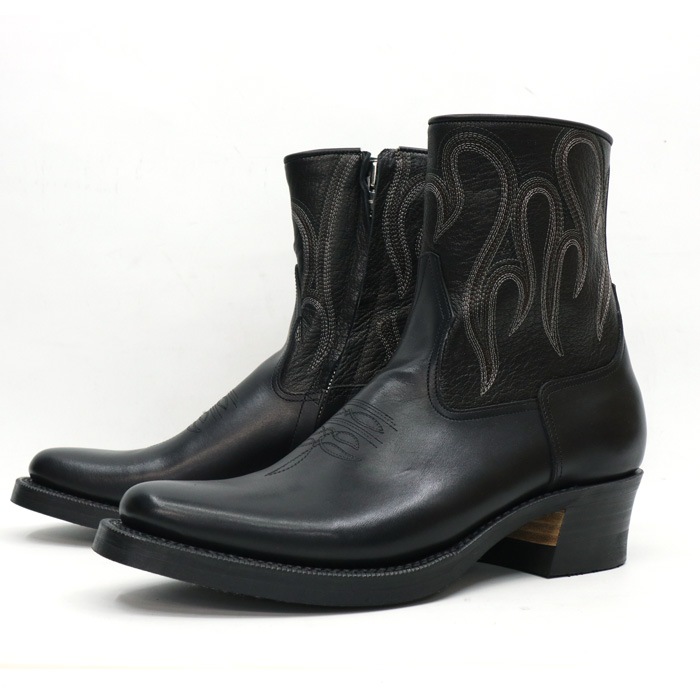 ROLLING DUB TRIO / ������󥰥��֥ȥꥪ LORO ZIP / �������å� �� BOX CALF / GOAT LEATHER �ۥ֥�å� ���̤��ܥå��������� �����ȥ쥶�� RDT-R18 �����ɥ��åץ֡��� FIRE�ѥ����� BLACK �� ��������Ź �� �����ʸ��Բľ��ʤǤ�