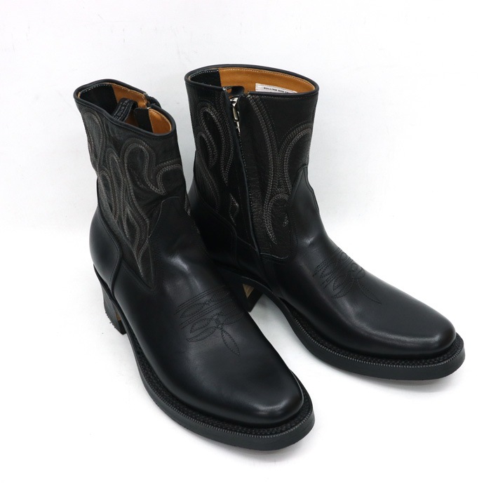 ROLLING DUB TRIO / ������󥰥��֥ȥꥪ LORO ZIP / �������å� �� BOX CALF / GOAT LEATHER �ۥ֥�å� ���̤��ܥå��������� �����ȥ쥶�� RDT-R18 �����ɥ��åץ֡��� FIRE�ѥ����� BLACK �� ��������Ź �� �����ʸ��Բľ��ʤǤ�