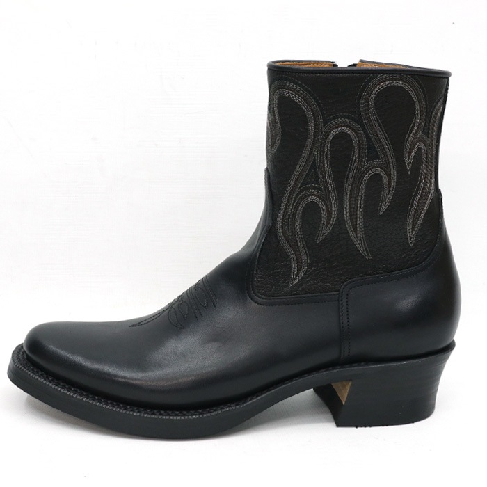 ROLLING DUB TRIO / ������󥰥��֥ȥꥪ LORO ZIP / �������å� �� BOX CALF / GOAT LEATHER �ۥ֥�å� ���̤��ܥå��������� �����ȥ쥶�� RDT-R18 �����ɥ��åץ֡��� FIRE�ѥ����� BLACK �� ��������Ź �� �����ʸ��Բľ��ʤǤ�