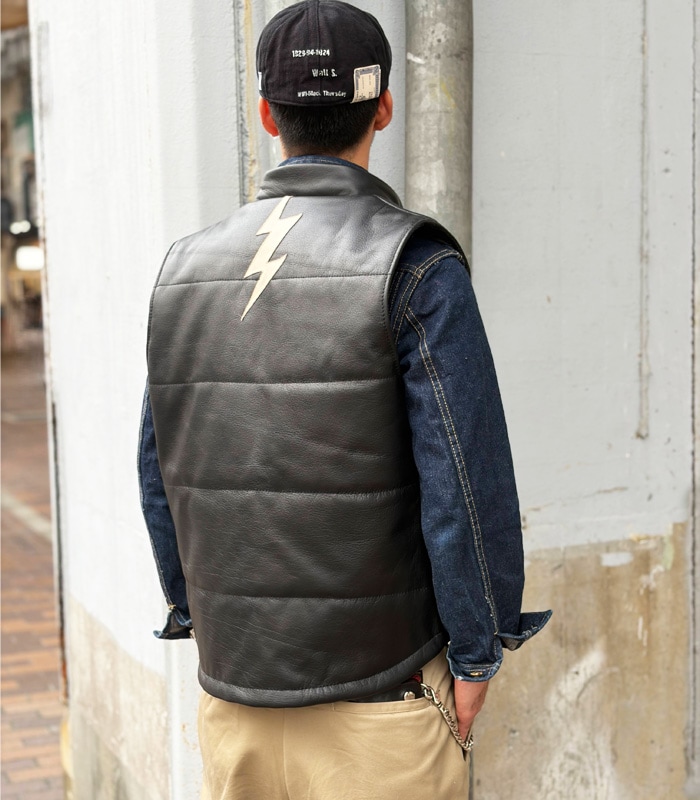 2025 VIN&AGE  TYPE VLJ7_25 NAUGHTY LEATHER VEST ʡƥ쥶٥ 󥢥ɥ Х ᥫ ϡ졼  ֥å