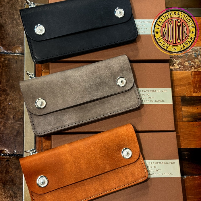"MOTOR NEW VINTAGE" RLW1R �����ꥢ��Х��å� �ȥ�å��������󥰥�����å� TRACKER'S WALLET ��������դ� ���� Ĺ���� �Х����� �⡼���� MOTO ��� ������ �쥶��������å� ���� �֥�å� �֥饦�� ���졼  XXRLW1R