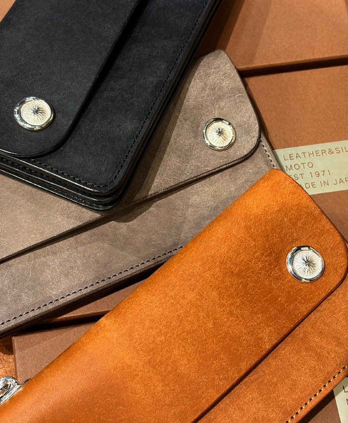 "MOTOR NEW VINTAGE" RLW1R �����ꥢ��Х��å� �ȥ�å��������󥰥�����å� TRACKER'S WALLET ��������դ� ���� Ĺ���� �Х����� �⡼���� MOTO ��� ������ �쥶��������å� ���� �֥�å� �֥饦�� ���졼  XXRLW1R