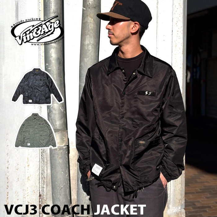 VIN&AGE ������������� TYPE VCJ3 COACH JACKET ���������㥱�å� �����󥢥�ɥ����� �ʥ����󥸥㥱�å� �Х����� �����ȥɥ� ���ᥫ�� �֥�å� ���������꡼�� ������