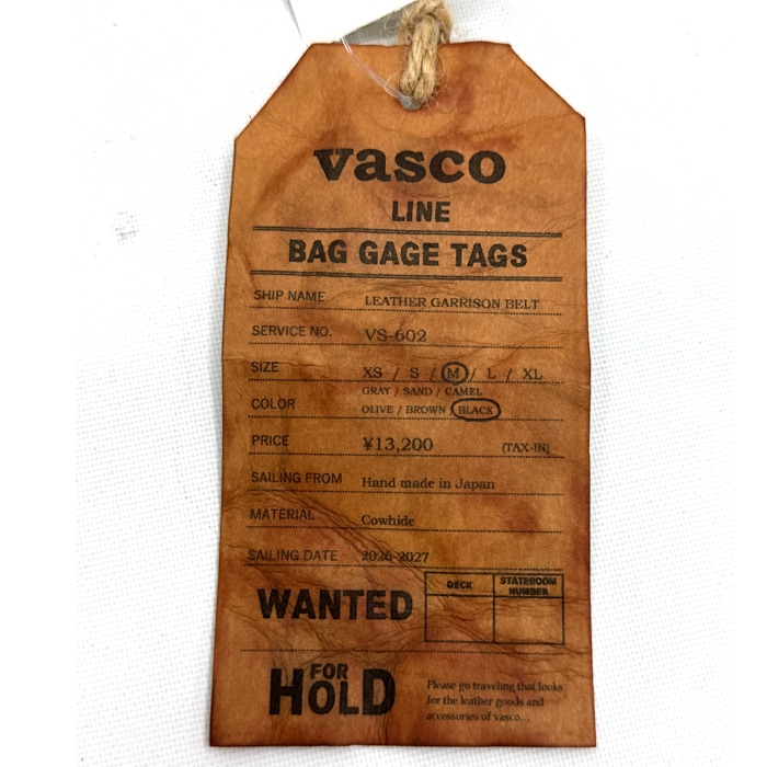 VASCO LEATHER GARRISON BELT �� VS-602 �� �������� �쥶������꥽��٥�� ���� �����쥶�� �٥󥺥쥶�� ������ ��﫥Хå��� ���ᥫ�� �֥�å� �Х��� ������