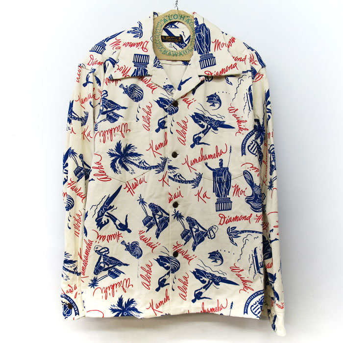 2025���� SUN SURF ���󥵡��� SS29582 [ CORDUROY L/S OPEN SHIRT "HISTORICAL EVIDENCE" ] �����ǥ�������󥰥��꡼�֥����ץ󥷥�� ���Υ��󥿡��ץ饤�� �����ϥ���� ���եۥ磻�� �֥�å�
