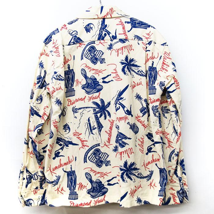 2025���� SUN SURF ���󥵡��� SS29582 [ CORDUROY L/S OPEN SHIRT "HISTORICAL EVIDENCE" ] �����ǥ�������󥰥��꡼�֥����ץ󥷥�� ���Υ��󥿡��ץ饤�� �����ϥ���� ���եۥ磻�� �֥�å�