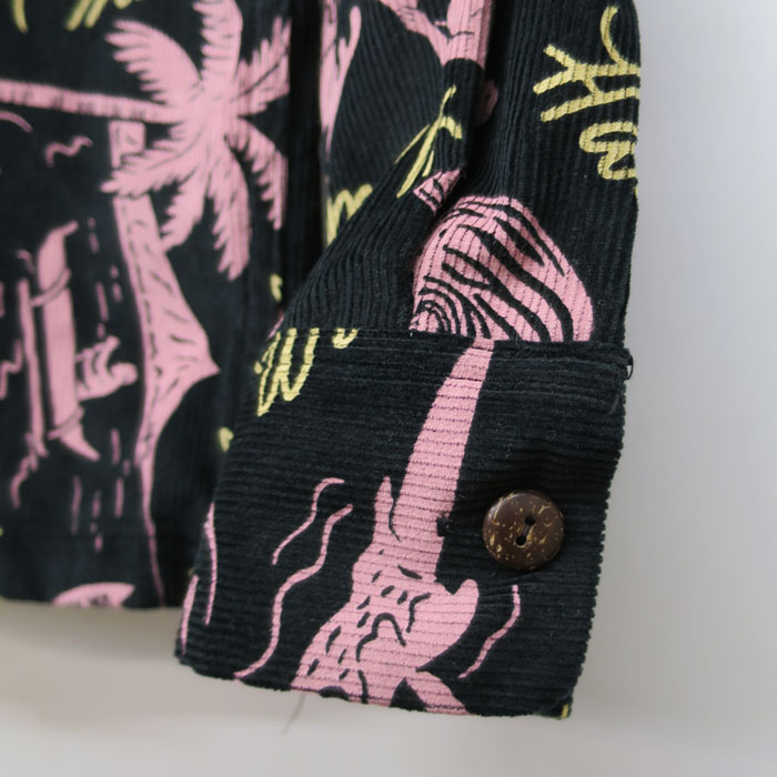 2025���� SUN SURF ���󥵡��� SS29582 [ CORDUROY L/S OPEN SHIRT "HISTORICAL EVIDENCE" ] �����ǥ�������󥰥��꡼�֥����ץ󥷥�� ���Υ��󥿡��ץ饤�� �����ϥ���� ���եۥ磻�� �֥�å�