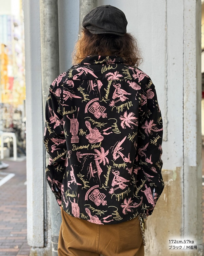2025���� SUN SURF ���󥵡��� SS29582 [ CORDUROY L/S OPEN SHIRT "HISTORICAL EVIDENCE" ] �����ǥ�������󥰥��꡼�֥����ץ󥷥�� ���Υ��󥿡��ץ饤�� �����ϥ���� ���եۥ磻�� �֥�å�
