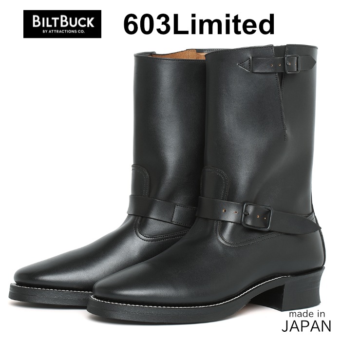 ATTRACTIONS / ȥ饯 BILTBUCK / ӥȥХå LOT.603LTD Engineer Boots "The Pioneer" Waxed Heavy-Weight Kipskin 󥸥˥֡ åץ ֥å 