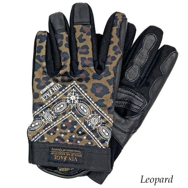 VIN&AGE ������������� VMG1 MECHANIC GLOVES ���硼�ȥ������� �Х������ �����󥢥�ɥ����� ����/�ݥꥨ���ƥ� ���� �Х����� �ϡ��졼 �饤�ǥ��󥰥������� ���ᥫ�� �֥�å� �쥪�ѡ���