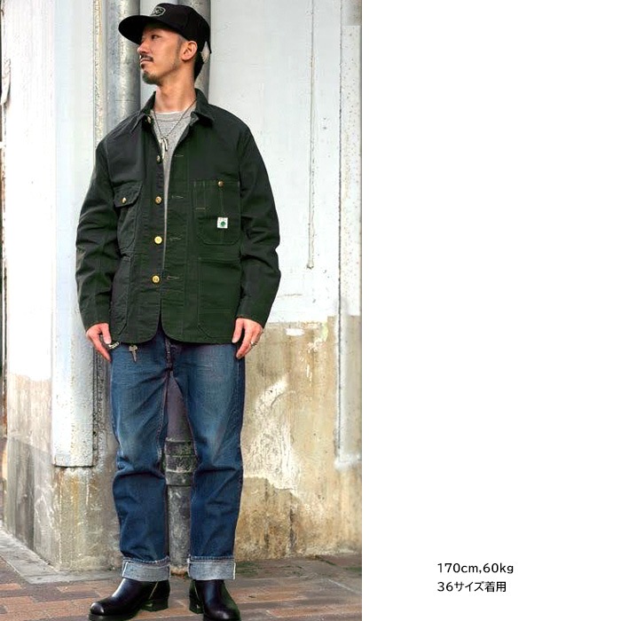 2025���� TCB������ Cat Head Jacket Green Canvas ����åȥإåɥ��㥱�å� ���꡼�� �����Х� 13.5oz ���㥱�å� ���� TCB jeans [ �ƥ��������ӡ������� ] 