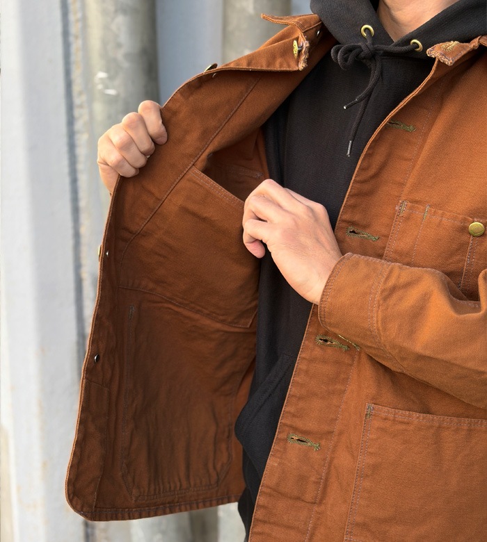 2025���� TCB������ Cat Head Jacket Brown Canvas ����åȥإåɥ��㥱�å� �֥饦�� �����Х� 13.5oz ���㥱�å� ���� TCB jeans [ �ƥ��������ӡ������� ] 