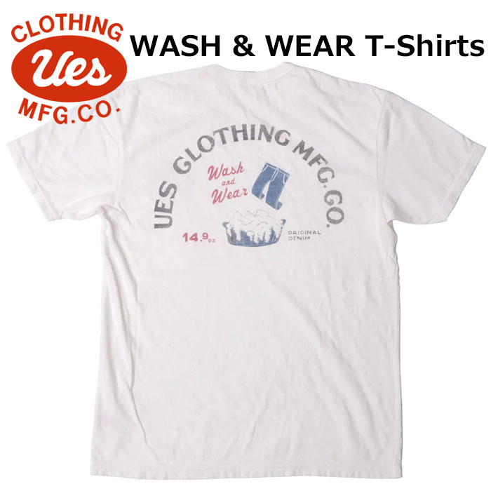 �ڥ᡼���ؤ�ȯ���� UES�ʥ�������UES WASH & WEAR T�����  [ 652605 ] UES �ץ���T����� �ڥۥ磻�ȡ� ������ ȾµT����� ���ᥫ�� ������ ��100�� ���������������� ����Ź