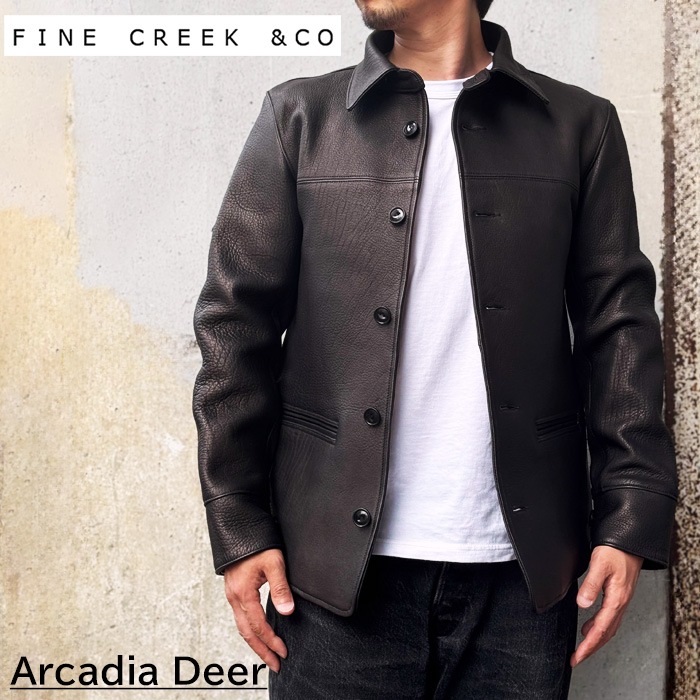 2025SS FINE CREEK&CO ACCO005�� ARCADIA DEER �� �ե����󥯥꡼������ɥ��� ���륫�ǥ��� �ǥ���������ʼ��ס� ���������� �쥶�����㥱�å� �ץ���� BLACK ����ɥ��� �ե����󥯥꡼�� ��������Ź�������ʸ��Բľ��ʤǤ�