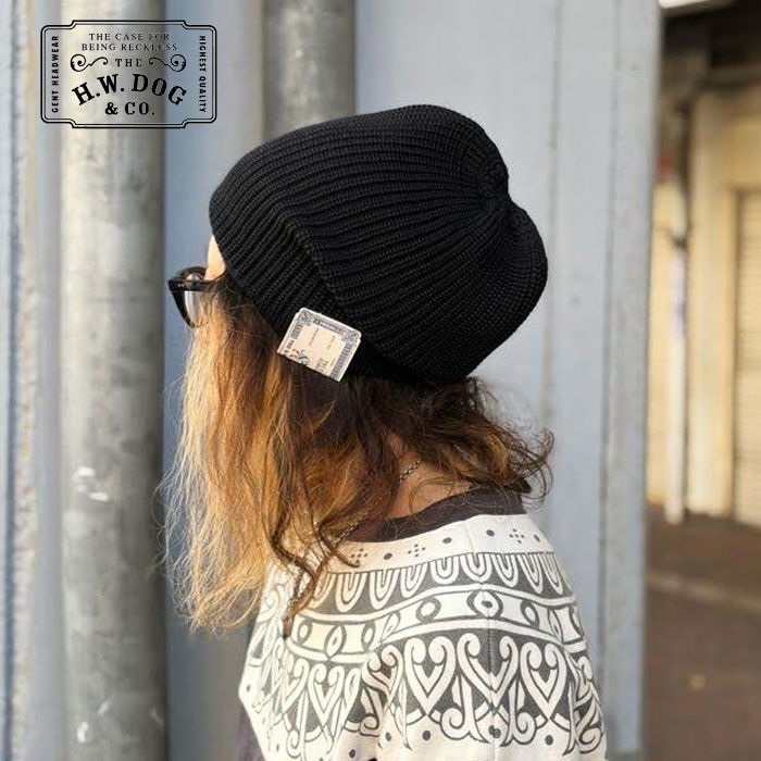 2025FW THE H.W.DOG&CO. SINGLE LOOSE KNIT D-01105 �� ���������֥�塼�ɥå�����ɥ��� ���󥰥�롼���˥å� Wool 100% �˥åȥ���å� �֥�å� ��� ��ǥ������ڿ��� �����谷Ź��