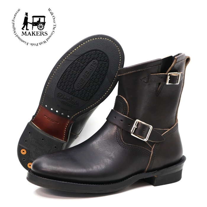 Makers HORSE ENGINEER SHORT �ᥤ������ �ۡ������󥸥˥� ���硼�� ��BLACK�������ӡ��쥶���ʵ��סˡ������� �� �ᥤ������ ���󥸥˥� �֡��� E�磻������ �᡼������