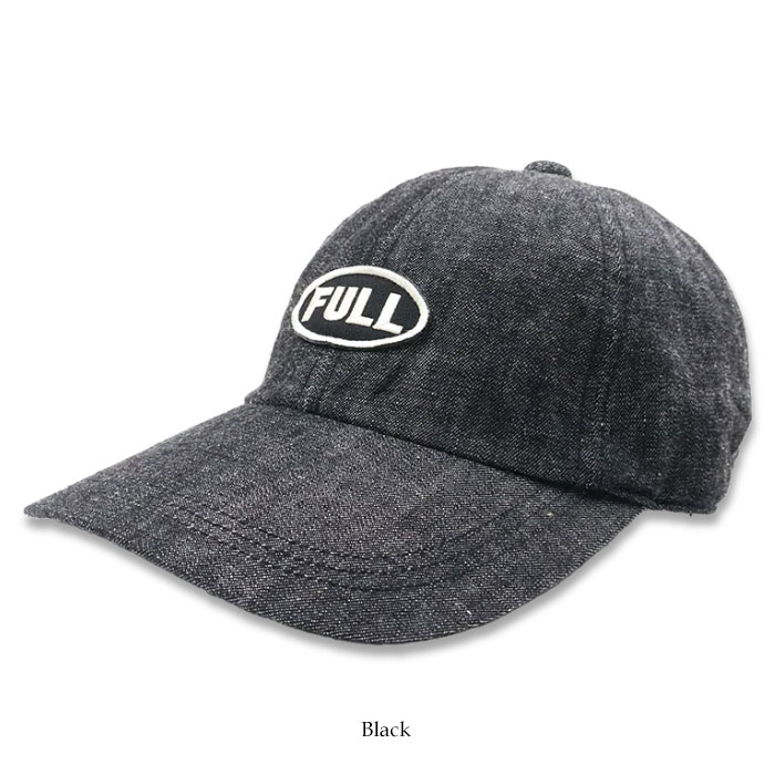 ��FULL��åڥ�� �ǥ˥७��å� FULLCOUNT �ե륫����� [ 6770 ]  Black FULL Wappen Denim Cap ����2���ۥ֥�å� ����ǥ����֥롼 FREE������ Made in Japan �ե륫����� �ǥ˥७��å� �١����ܡ��륭��å� FULL COUNT