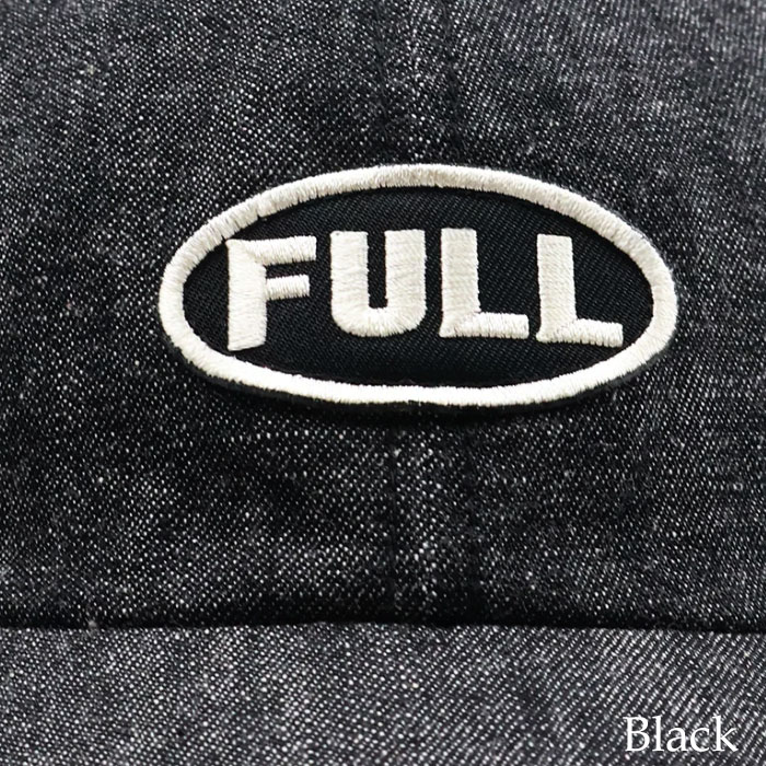 ��FULL��åڥ�� �ǥ˥७��å� FULLCOUNT �ե륫����� [ 6770 ]  Black FULL Wappen Denim Cap ����2���ۥ֥�å� ����ǥ����֥롼 FREE������ Made in Japan �ե륫����� �ǥ˥७��å� �١����ܡ��륭��å� FULL COUNT