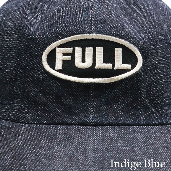��FULL��åڥ�� �ǥ˥७��å� FULLCOUNT �ե륫����� [ 6770 ]  Black FULL Wappen Denim Cap ����2���ۥ֥�å� ����ǥ����֥롼 FREE������ Made in Japan �ե륫����� �ǥ˥७��å� �١����ܡ��륭��å� FULL COUNT
