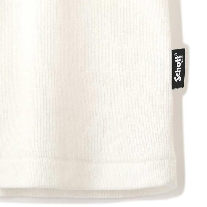 2025SS Schott ����å� 782-4934001 2PACK T-SHIRT 2�ѥå�T����� ȾµT����� �ȥåץ� ̵�� �֥�å� ���եۥ磻�� 2-PACK T����� ��100�� ��� ���� ����Ź