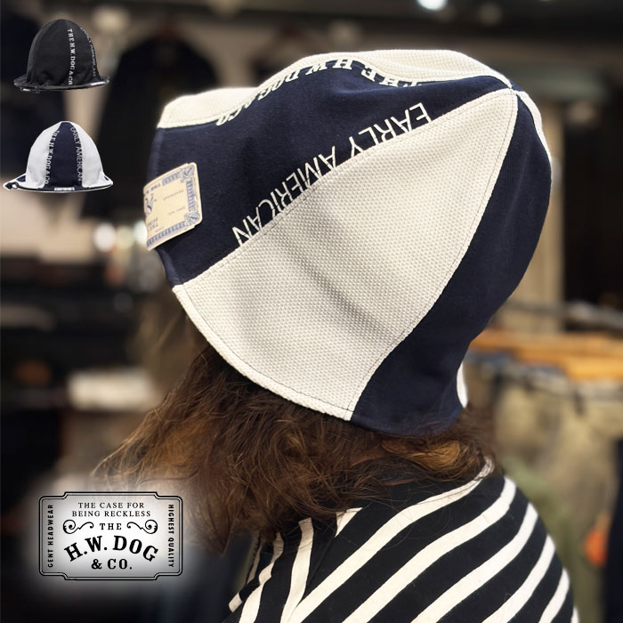 THE H.W.DOG&CO. 2TONE TULIP HAT D-01135 �� ���������֥�塼�ɥå�����ɥ��� �ġ��ȡ��� ���塼��åץϥå� ����ɳ�դ� �˥åȥ��åȥ� �֥�å� MULTI 38(59cm�˥�� ��ǥ������ڿ��� �����谷Ź��