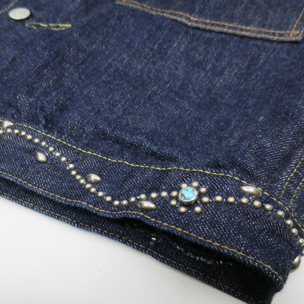 2107HTC FULL COUNT Type 1 On Studs by Zip Stevenson HTC(25SS)  [ Type 1 Denim Jacket ] 2107 13.7oz Denim ZIMBABWE COTTON100% �ե������� SELVEDGE DENIM G����󡡥�������� made in JAPAN �����