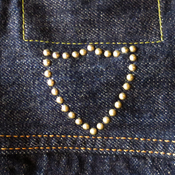 2107HTC FULL COUNT Type 1 On Studs by Zip Stevenson HTC(25SS)  [ Type 1 Denim Jacket ] 2107 13.7oz Denim ZIMBABWE COTTON100% �ե������� SELVEDGE DENIM G����󡡥�������� made in JAPAN �����