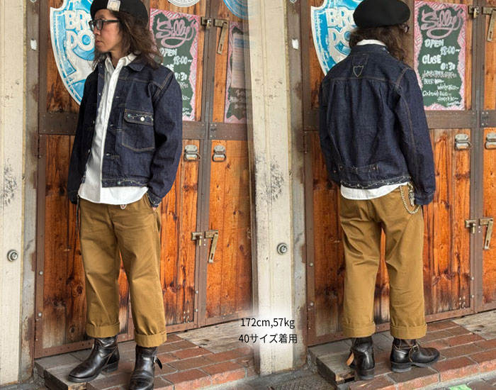2107HTC FULL COUNT Type 1 On Studs by Zip Stevenson HTC(25SS)  [ Type 1 Denim Jacket ] 2107 13.7oz Denim ZIMBABWE COTTON100% �ե������� SELVEDGE DENIM G����󡡥�������� made in JAPAN �����