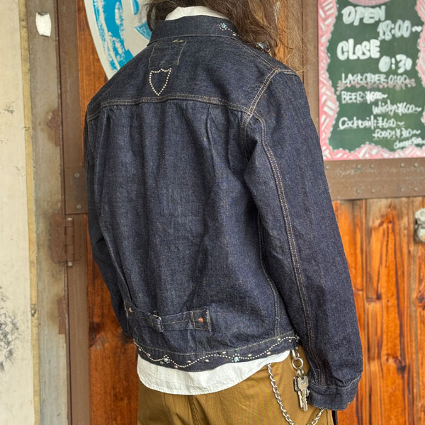 2107HTC FULL COUNT Type 1 On Studs by Zip Stevenson HTC(25SS)  [ Type 1 Denim Jacket ] 2107 13.7oz Denim ZIMBABWE COTTON100% �ե������� SELVEDGE DENIM G����󡡥�������� made in JAPAN �����