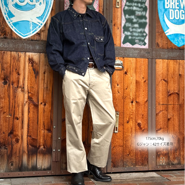 2107HTC FULL COUNT Type 1 On Studs by Zip Stevenson HTC(25SS)  [ Type 1 Denim Jacket ] 2107 13.7oz Denim ZIMBABWE COTTON100% �ե������� SELVEDGE DENIM G����󡡥�������� made in JAPAN �����