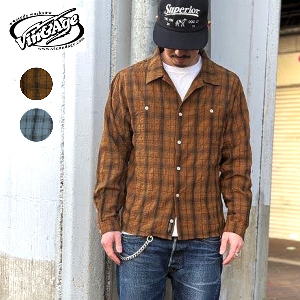 ¨Ǽġ2025SS VIN&AGE TYPE VSL6 LIGHT FABRIC SHIRT  󥢥ɥ 饤ȥե֥å֥쥷 ֥饦 ֥롼 Ĺµ  ֥å  ᥫ