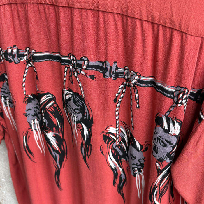 SH39705 STAR OF HOLLYWOOD HOPSACK RAYON OPEN SHIRT ��SHRUNKEN HEAD�ɥ��������֥ϥꥦ�å� �ۥåץ��å� �졼��� �����ץ󥷥�� �����󥱥�إå� Ⱦµ ���Υ��󥿡��ץ饤�� �����ϥ���� �ѡ��ץ� ��å�