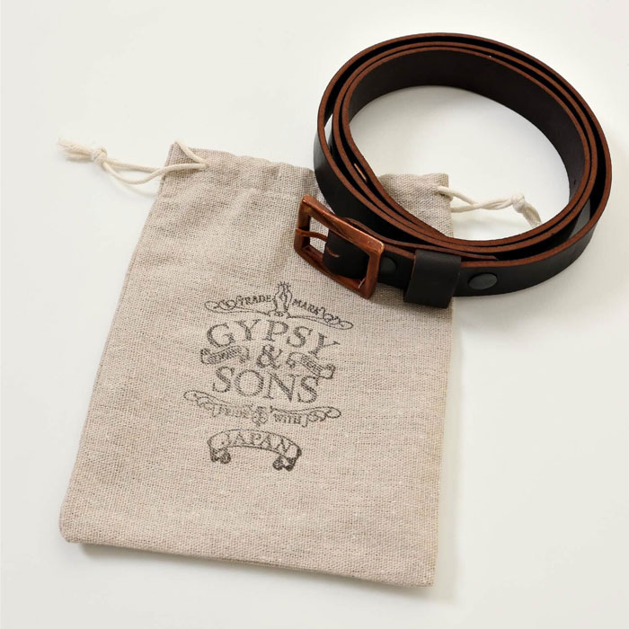 GYPSY&SONS ���ץ�������ɥ��� GS2449995 SKINNY BELT �����ˡ� �٥�� ������ ���� ��� FREE SIZE ���ᥫ�� �֥�å� �������֥饦�� �ʥ����٥�� 25mm�� ����