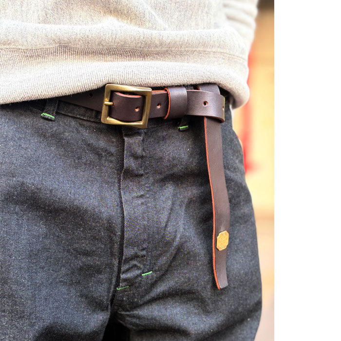 GYPSY&SONS ���ץ�������ɥ��� GS2449995 SKINNY BELT �����ˡ� �٥�� ������ ���� ��� FREE SIZE ���ᥫ�� �֥�å� �������֥饦�� �ʥ����٥�� 25mm�� ����