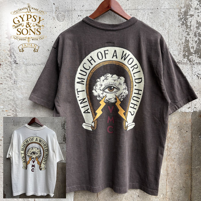 GYPSY&SONS ���ץ�������ɥ��� VMC RODEO TEE���ץ��� ����ե��å�T����ġ�GS2549951 ���եۥ磻�� ���㥳���� �ȥåץ� ȾµT����� ���åȥ�100�� ���ᥫ�� ������ơ����������� ��ǯ�Ѳ� ������