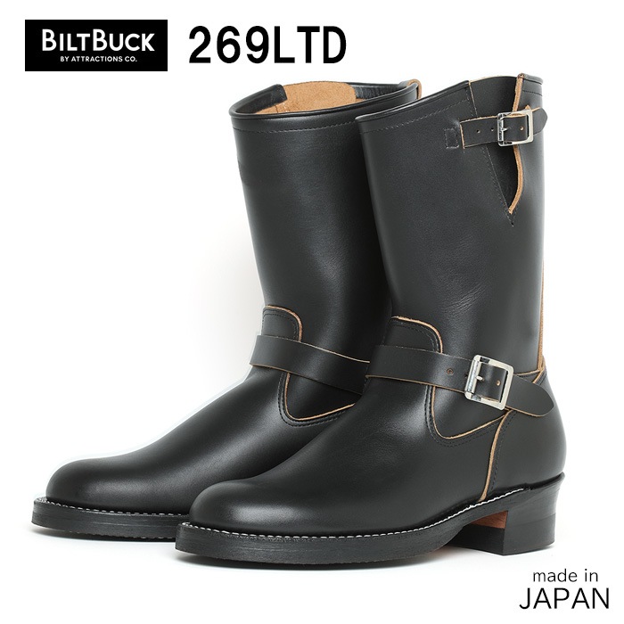 ���̸��� ATTRACTIONS / ���ȥ饯����� BILTBUCK / �ӥ�ȥХå� LOT.269LTD Engineer Boots / Heavy-Weight Kipskin ���󥸥˥��֡��� �إӡ��������ȥ��åץ����� ���� ���󥸥˥��֡��� �֥�å� ������