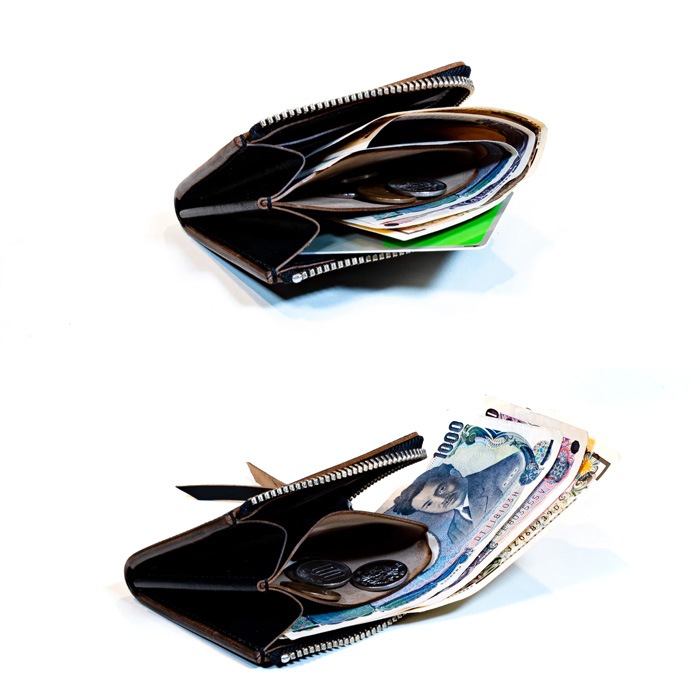 OPUS INCEPTION HORSE BUTT LEATHER L.FASTENER SHORT WALLET  [IPW-09] �����ѥ� ���󥻥ץ���� �ۡ����Хå� L�����ե����ʡ����硼�ȥ�����å� L.���åץ�����å� ��BLACK BROWN�� ������ �쥶��������å� �ϳ� ����ѥ��ȥ�����å�<br>