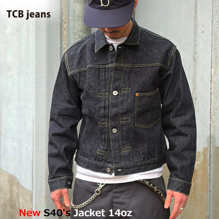 TCB������ �� New S40's Jacket 14oz �� ����ǥ��� �ǥ˥ॸ�㥱�å� ��󥦥��å��� ���� ��� ��ǥ����� G����� ���� TCB jeans [ �ƥ��������ӡ������� ] T�Хå���40���������λ���