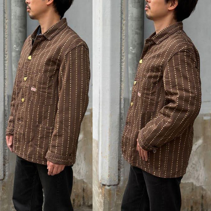 TCB������ ����åȥϡ��� ���祢������ �֥饦��ݥ����ȥ饤�� ���С������른�㥱�å� Cathartt Chore Coat Brown Paw Stripe �ƥ��������ӡ������� TCB jeans�����͡�TCB jeans ǭ �ϡ��ȥܥ���