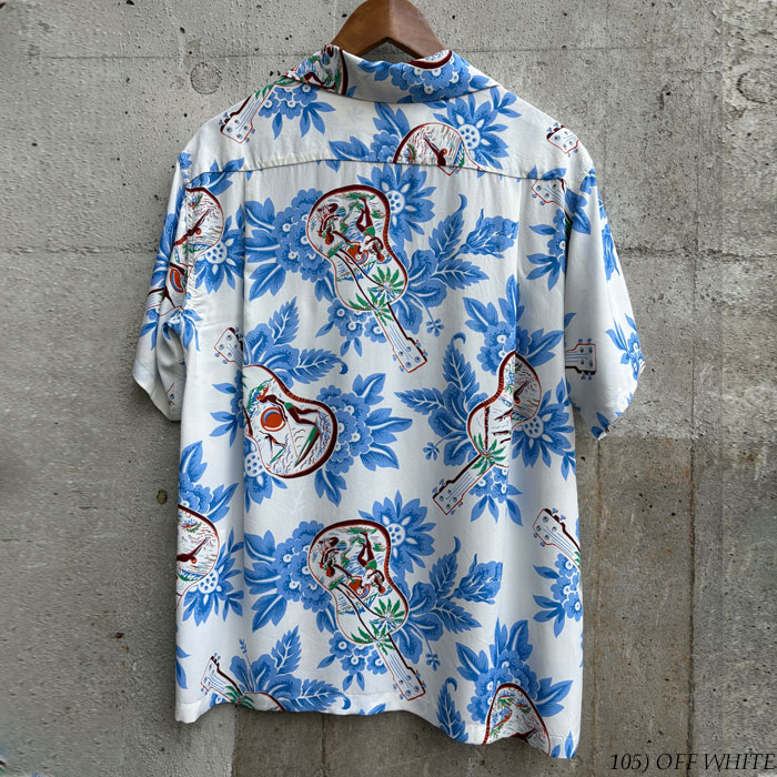 SUN SURF ���󥵡��� SS39613 [ RAYON HAWAIIAN SHIRT ��UKULELE MELODY��] �졼��� �ϥ磻���󥷥�� ������� ����ǥ� 1950ǯ������������ ���Υ��󥿡��ץ饤�� �����ϥ���� ���ߥ���� ���եۥ磻�� �ͥ��ӡ�