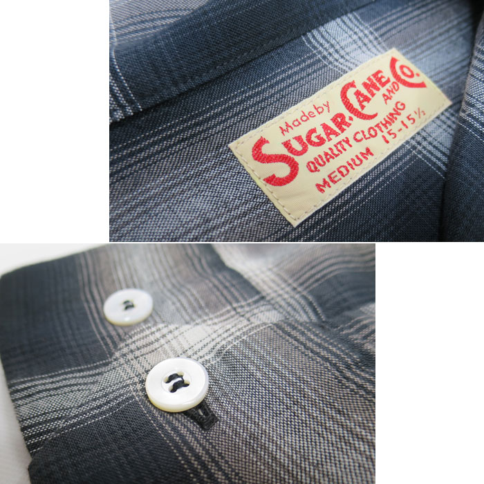 SC29120 RAYON OMBRE CHECK OPEN SHIRT SUGAR CANE ���奬�������� ����֥졼�����å������ץ󥷥�� �졼��� �����å� ����� ���Υ��󥿡��ץ饤��