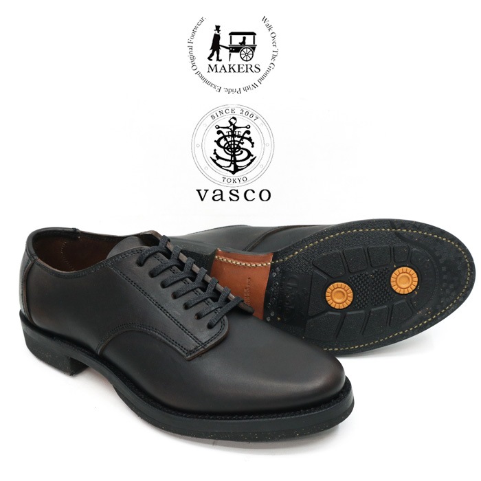Makers �� VASCO �� VSM-41 �� 7 HOLE SERVICE SHOES �ᥤ������ �� �Х��� 7�ۡ��륵���ӥ����塼�� ��BLACK(���)��OLD OIL LEATHER (����) �� Dr. SOLE E�磻������ ���̵������������ �ߥ꥿�꡼���塼�� �����ӥ����塼��