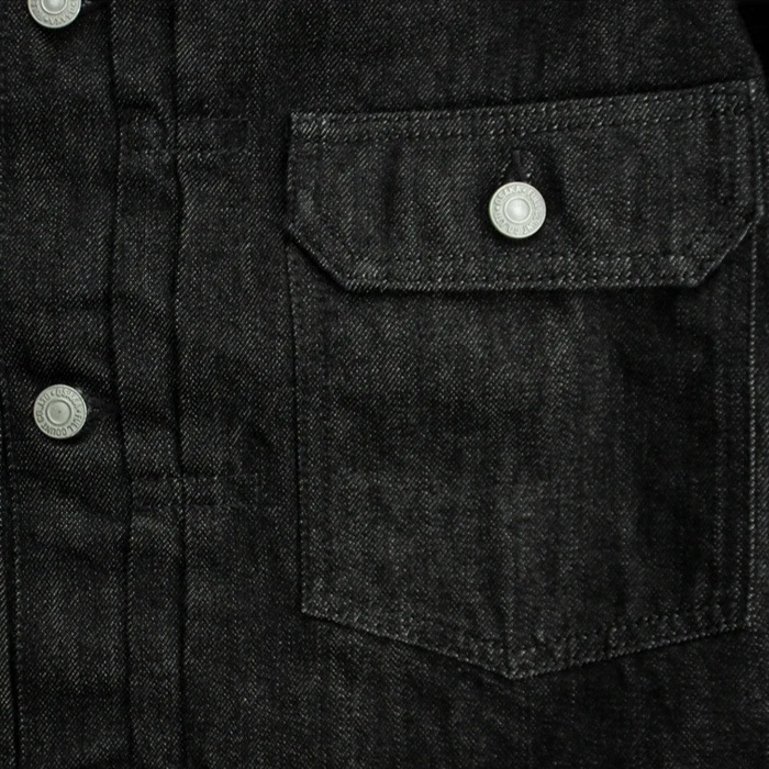 FULLCOUNT [ 2107BK ] Type 1 Black Denim Jacket �ե륫����� 13.7oz �ե������� �ǥ˥ॸ�㥱�å� 1st G����� �֥�å��ǥ˥� ���� ������